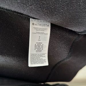 Black hooded Athleta zip up